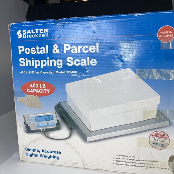 Salter Brecknell LPS400 Postal & Parcel Shipping Scale .02-400 Pounds - Picture 1 of 9